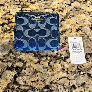 Coach denim Snap Wallet